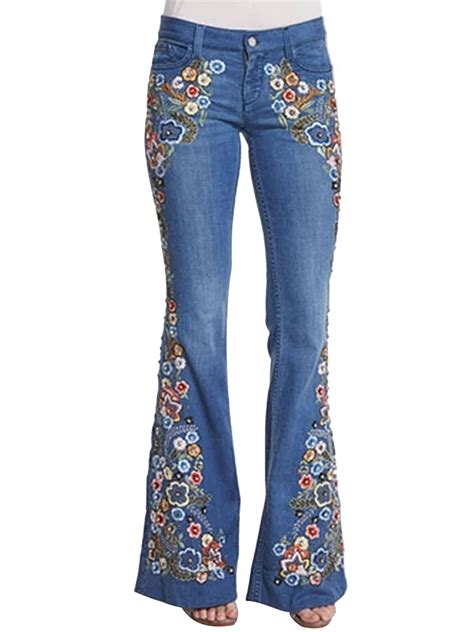 Love Moda Women&39;s Fashion Stretchy High Waist Bell Bottom Flared Slit Skinny Denim Jeans for Women - Small, Blue rjh3333 2 4. . Walmart bell bottoms